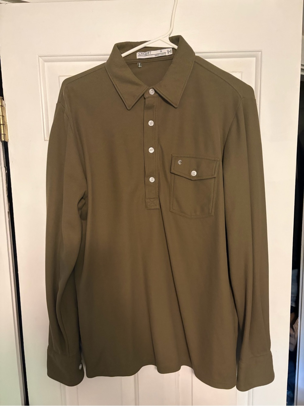 Criquet Long Sleeve Player’s Shirt - Army Green